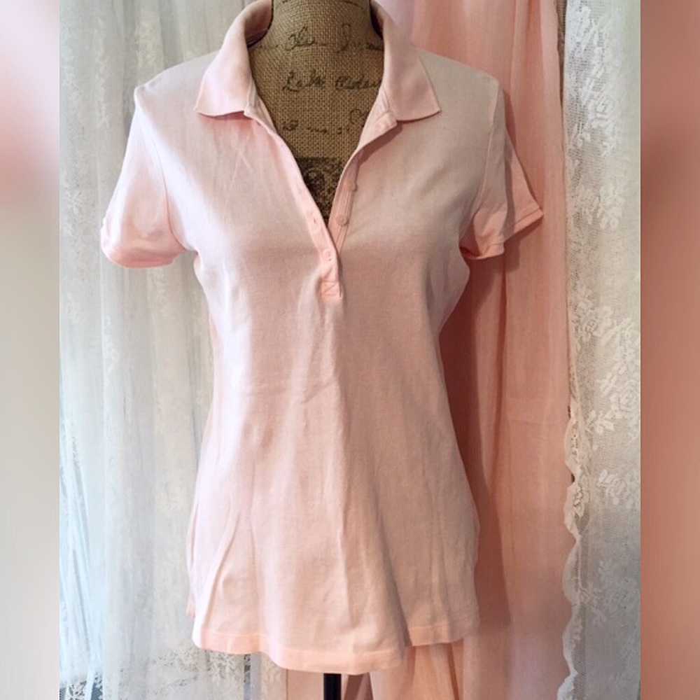 Faded Glory-Blush pink polo-NWOT-Sz Med